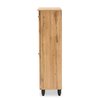 Baxton Studio Winda Modern and Contemporary Oak Brown Finished Wood 4-Door Shoe Storage Cabinet 190-11989-ZORO